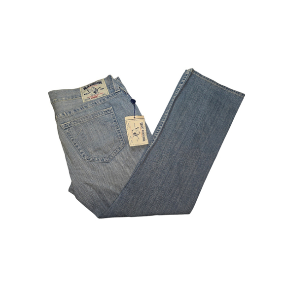 Men's True Religion Straight Jeans, Blue, Size 42 *MSRP $253*
